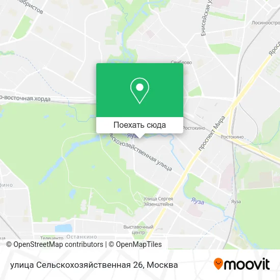 Карта улица Сельскохозяйственная 26