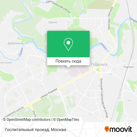 Карта Госпитальный проезд