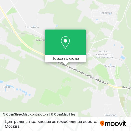 Карта Центральная кольцевая автомобильная дорога