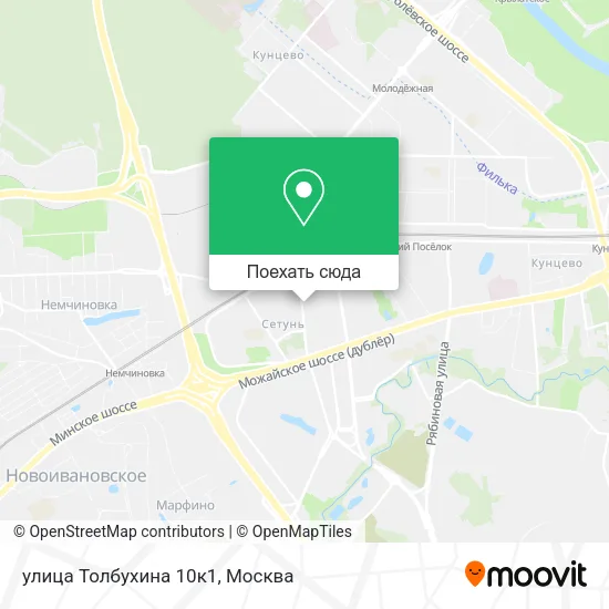 Карта улица Толбухина 10к1