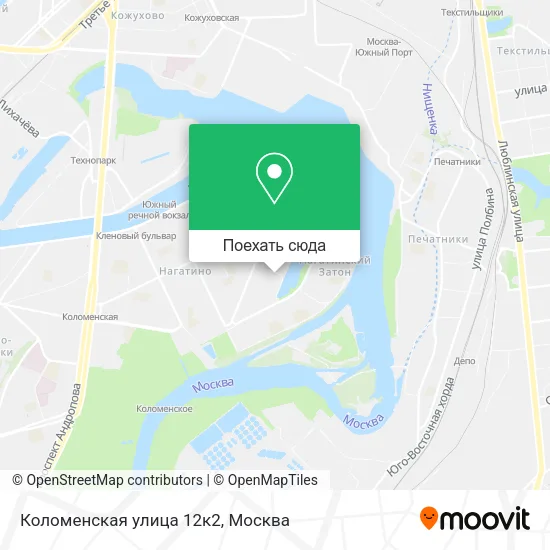 Карта Коломенская улица 12к2