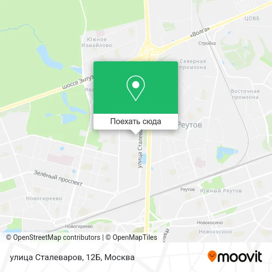 Карта улица Сталеваров, 12Б