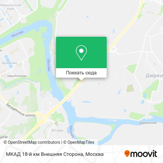 Карта МКАД 18-й км Внешняя Сторона