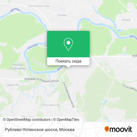 Карта Рублево-Успенское шоссе