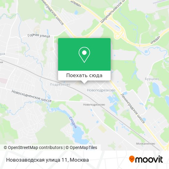 Карта Новозаводская улица 11
