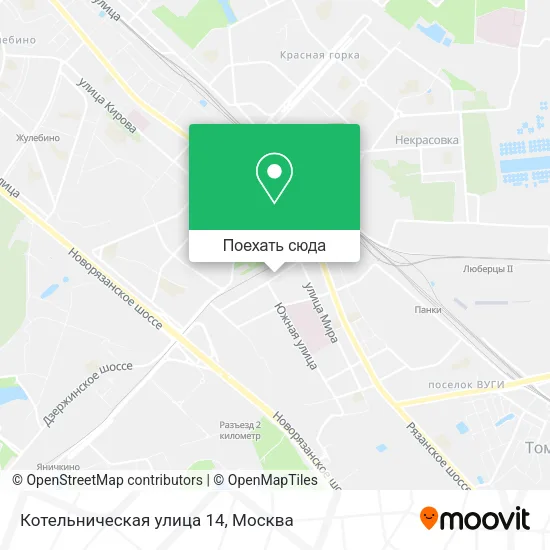 Карта Котельническая улица 14