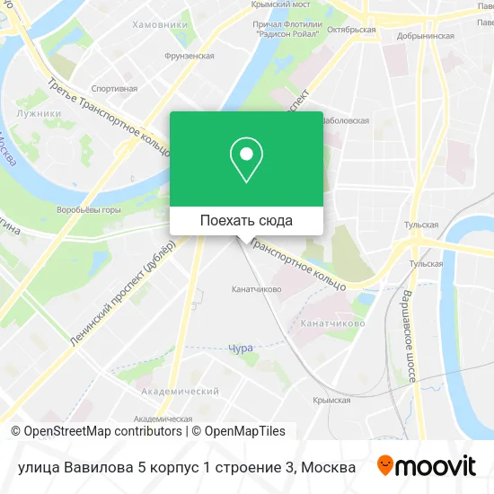 Карта улица Вавилова 5 корпус 1 строение 3