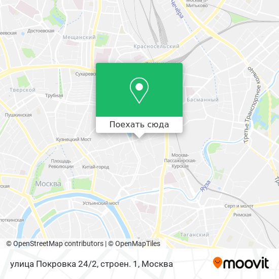 Карта улица Покровка 24/2, строен. 1