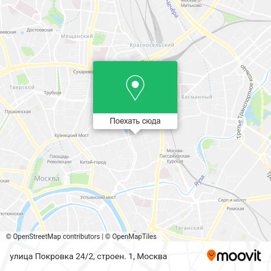 Карта улица Покровка 24/2, строен. 1