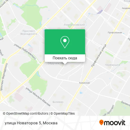 Карта улица Новаторов 5