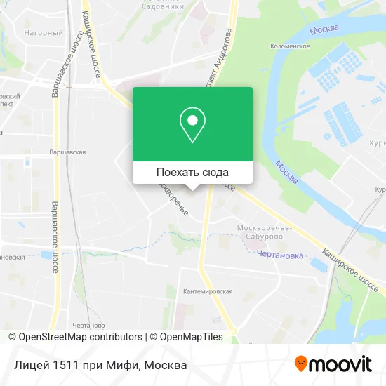 Карта Лицей 1511 при Мифи