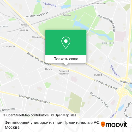 Карта Финансовый университет при Правительстве РФ