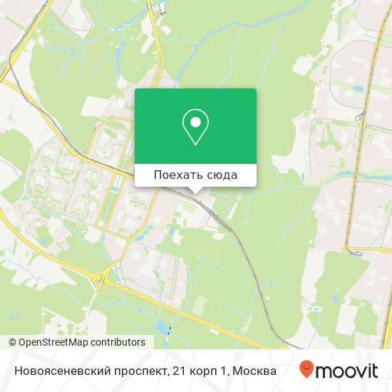 Карта Новоясеневский проспект, 21 корп 1