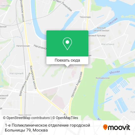 Карта 1-е Поликлиническое отделение городской Больницы 79