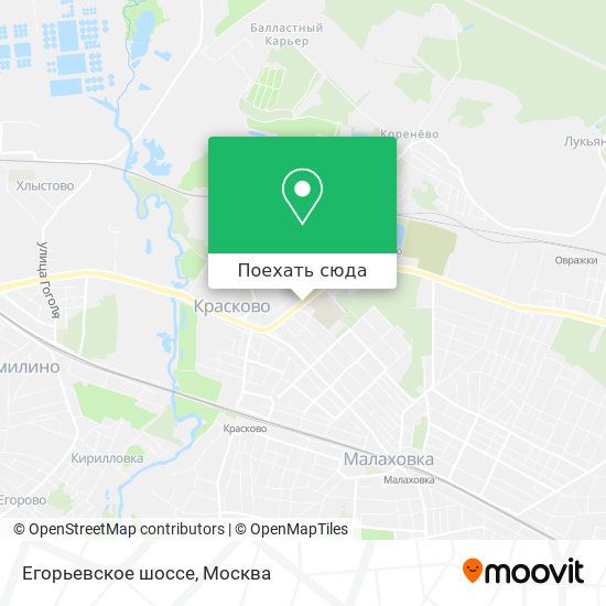 Карта Егорьевское шоссе