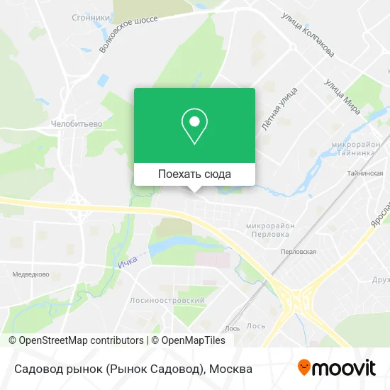 Карта Садовод рынок (Рынок Садовод)