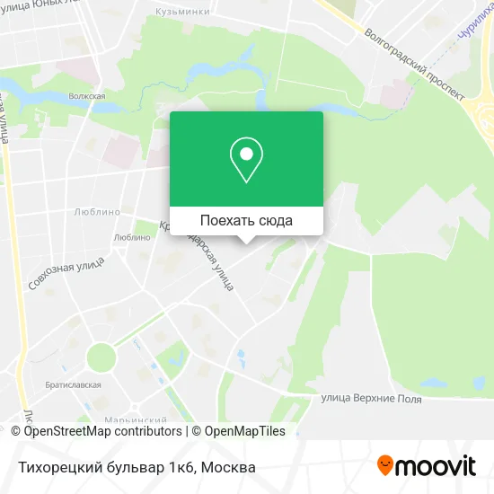 Карта Тихорецкий бульвар 1к6