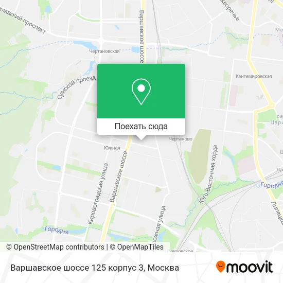 Карта Варшавское шоссе 125 корпус 3