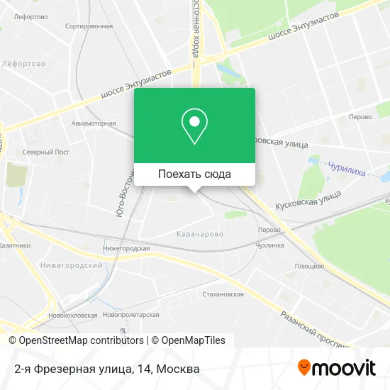 Карта 2-я Фрезерная улица, 14