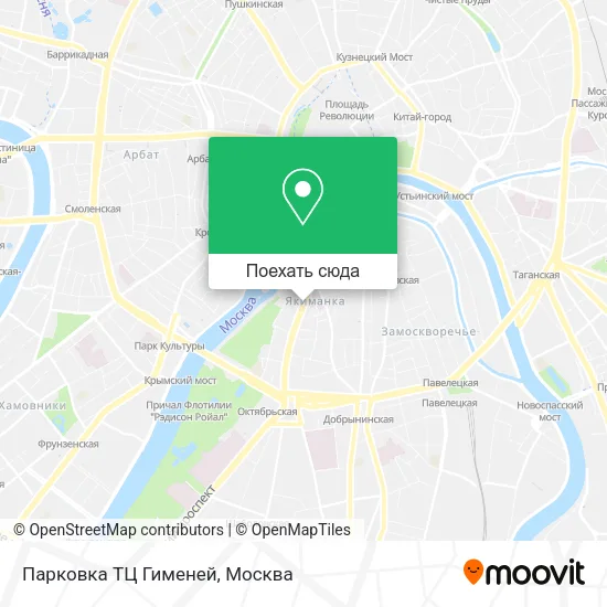 Карта Парковка ТЦ Гименей
