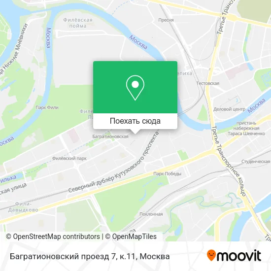 Карта Багратионовский проезд 7, к.11