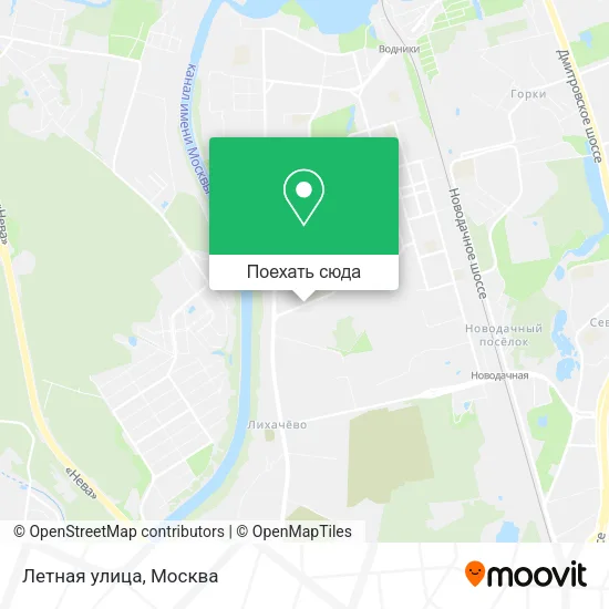 Карта Летная улица