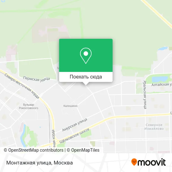 Карта Монтажная улица