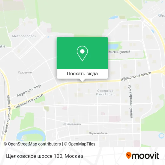 Карта Щелковское шоссе 100