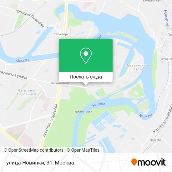 Карта улица Новинки, 31