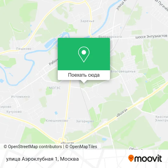 Карта улица Аэроклубная 1
