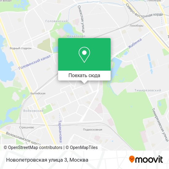 Карта Новопетровская улица 3