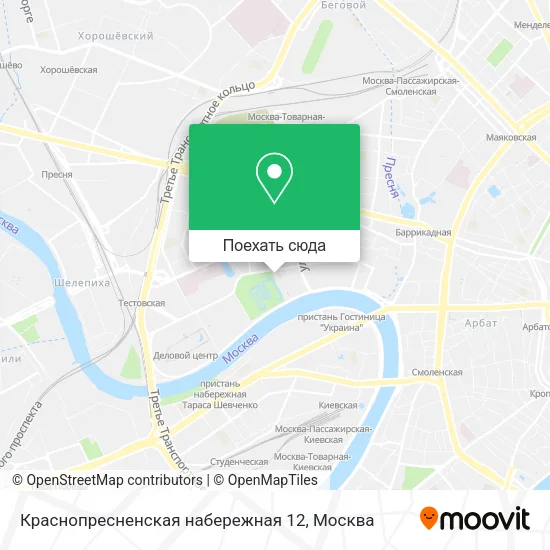 Карта Краснопресненская набережная 12