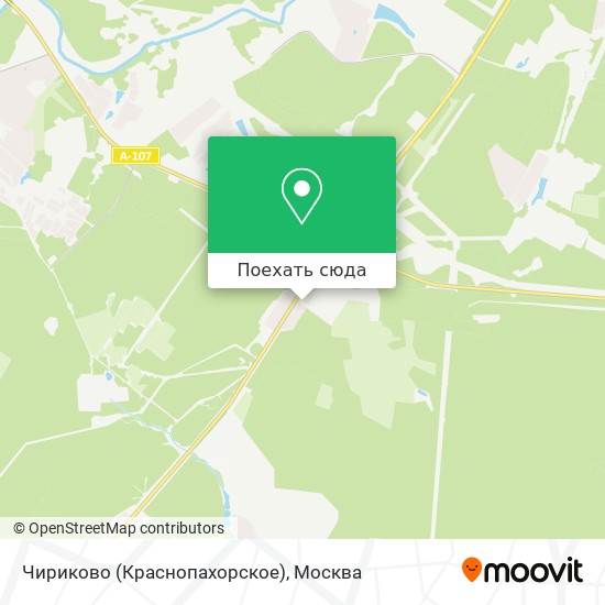 Карта Чириково (Краснопахорское)