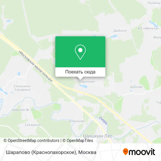 Карта Шарапово (Краснопахорское)