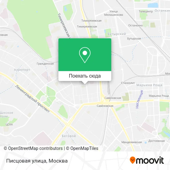 Карта Писцовая улица