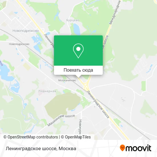 Карта Ленинградское шоссе