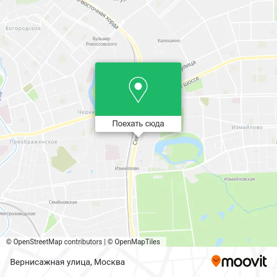 Карта Вернисажная улица
