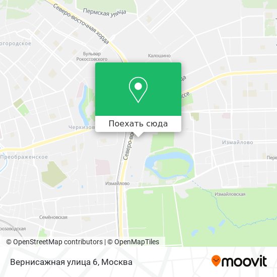 Карта Вернисажная улица 6