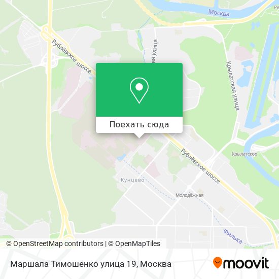 Карта Маршала Тимошенко улица 19