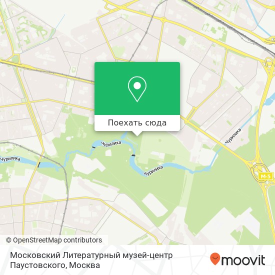 Карта Московский Литературный музей-центр Паустовского