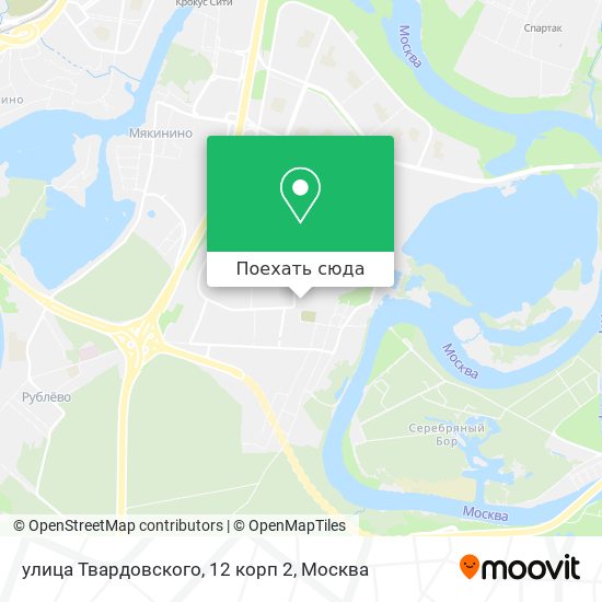 Карта улица Твардовского, 12 корп 2