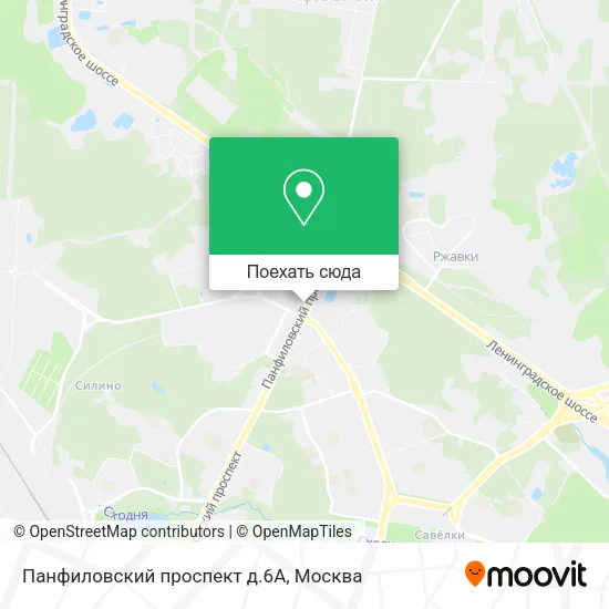 Карта Панфиловский проспект д.6А