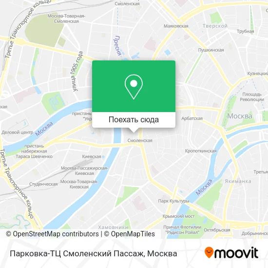 Карта Парковка-ТЦ Смоленский Пассаж
