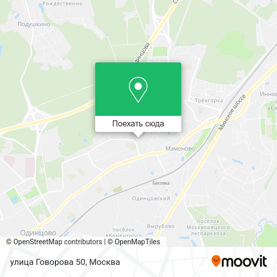 Карта улица Говорова 50