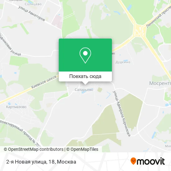 Карта 2-я Новая улица, 18