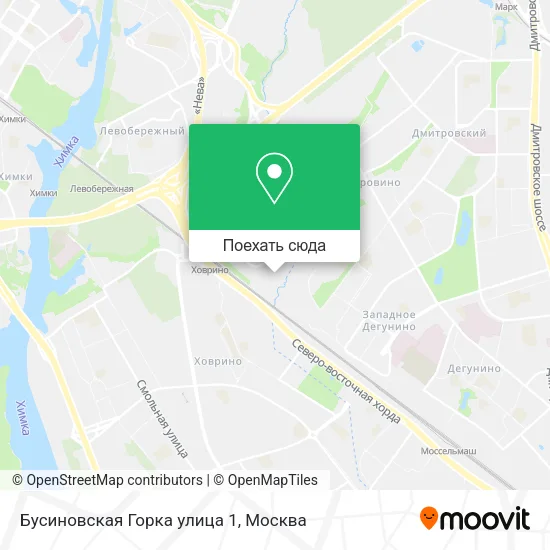 Карта Бусиновская Горка улица 1