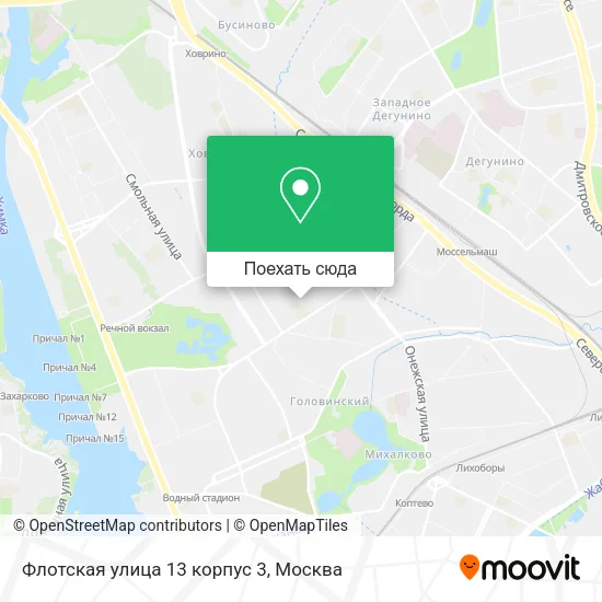 Карта Флотская улица 13 корпус 3