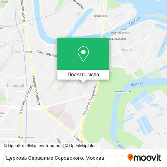 Карта Церковь Серафима Саровского