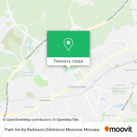Карта Park Inn by Radisson Odintsovo Moscow