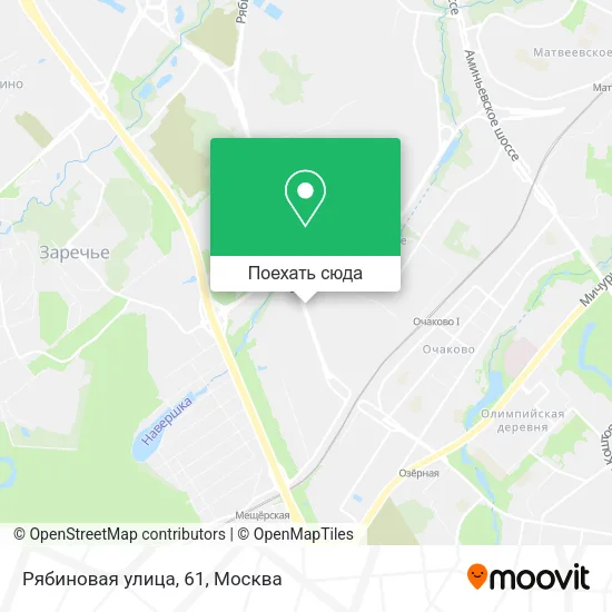 Карта Рябиновая улица, 61